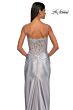 La Femme 32689 Lace Corset Slit Skirt Dress