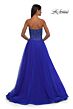 La Femme 32690 Rhinestone Top High Slit Strapless Dress