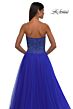 La Femme 32690 Rhinestone Top High Slit Strapless Dress