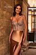 La Femme 32691 Embellished Corset Sheer Back Dress