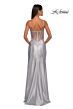 La Femme 32691 Embellished Corset Sheer Back Dress