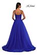 La Femme 32700 Ruched Corset High Slit Dress