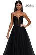 La Femme 32700 Ruched Corset High Slit Dress