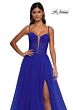 La Femme 32700 Ruched Corset High Slit Dress
