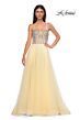 La Femme 32703 Embellished Corset High Slit Dress
