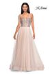 La Femme 32703 Embellished Corset High Slit Dress