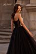 La Femme 32704 Rhinestone Top Illusion Back Strapless Dress
