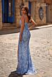 La Femme 32707 Spaghetti Straps Sequin Lace Corset Dress
