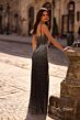 La Femme 32717 High Slit Corset Top Embellished Dress