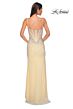 La Femme 32717 High Slit Corset Top Embellished Dress
