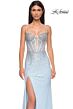 La Femme 32717 High Slit Corset Top Embellished Dress