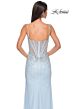 La Femme 32717 High Slit Corset Top Embellished Dress