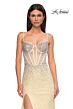 La Femme 32717 High Slit Corset Top Embellished Dress
