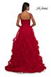 La Femme 32719 Ruffle Skirt Ruched Corset Dress
