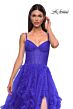 La Femme 32719 Ruffle Skirt Ruched Corset Dress