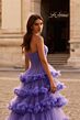 La Femme 32721 Ruffle Skirt Ruched Corset Strapless Dress