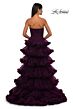 La Femme 32721 Ruffle Skirt Ruched Corset Strapless Dress