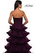 La Femme 32721 Ruffle Skirt Ruched Corset Strapless Dress