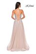 La Femme 32725 Plunging Neckline Hot Fix Corset Dress
