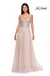 La Femme 32725 Plunging Neckline Hot Fix Corset Dress