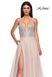 La Femme 32725 Plunging Neckline Hot Fix Corset Dress