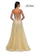 La Femme 32725 Plunging Neckline Hot Fix Corset Dress