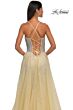 La Femme 32725 Plunging Neckline Hot Fix Corset Dress