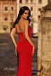 La Femme 32733 Illusion Back Embellished Neckline Dress