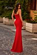La Femme 32734 Illusion Back Strapless Corset Dress
