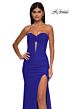 La Femme 32734 Illusion Back Strapless Corset Dress