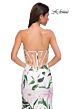 La Femme 32752 Illusion Back Strapless Floral Print Dress