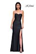 La Femme 32756 Embellished Neckline High Slit Dress