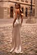 La Femme 32757 Lace-Up Back Strapless Sweetheart Metallic Dress