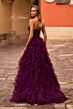 La Femme 32760 Ruffle Skirt Strapless Corset Dress