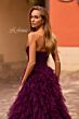La Femme 32760 Ruffle Skirt Strapless Corset Dress