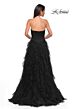 La Femme 32760 Ruffle Skirt Strapless Corset Dress