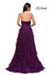 La Femme 32760 Ruffle Skirt Strapless Corset Dress