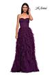 La Femme 32760 Ruffle Skirt Strapless Corset Dress