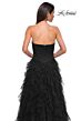 La Femme 32760 Ruffle Skirt Strapless Corset Dress
