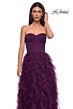 La Femme 32760 Ruffle Skirt Strapless Corset Dress