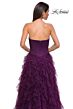 La Femme 32760 Ruffle Skirt Strapless Corset Dress