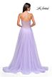 La Femme 32767 Embellished Corset High Slit Strapless Dress