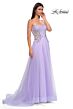 La Femme 32767 Embellished Corset High Slit Strapless Dress