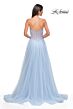 La Femme 32767 Embellished Corset High Slit Strapless Dress