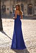 La Femme 32773 High Slit Beaded Lace Strapless Dress