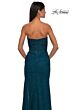 La Femme 32773 High Slit Beaded Lace Strapless Dress