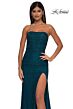 La Femme 32773 High Slit Beaded Lace Strapless Dress