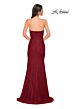 La Femme 32773 High Slit Beaded Lace Strapless Dress