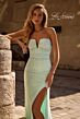 La Femme 32774 Illusion Back Embellished Strapless Dress