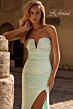 La Femme 32774 Illusion Back Embellished Strapless Dress